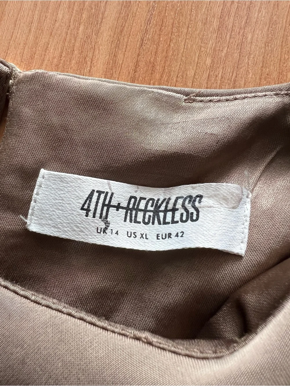 4th & Reckless Katie Maxi Dress Brown Sleeveless Sheer Hem Runs Small XL - Picture 6 of 13